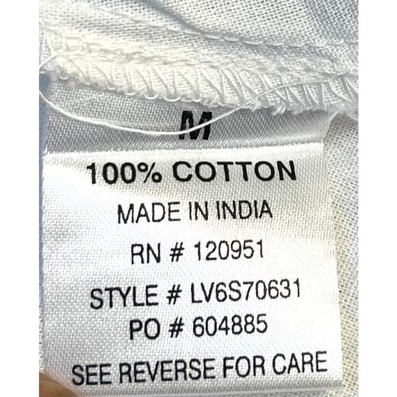 Olive + Oak Sheath Dress Womens Medium White Blue Striped Sleeveless Tie Waist - Picture 7 of 8